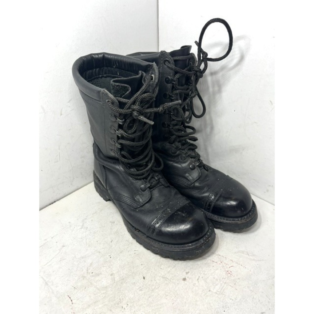 Corcoran Mens Black Leather 10 Inch Field Boots Vibram Sole Cap Toe USA Made 7W